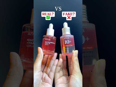 Anua Serum REAL✅ vs FAKE❌ #shorts #skincare #skincareroutine #koreanskincare #darkspots #serum
