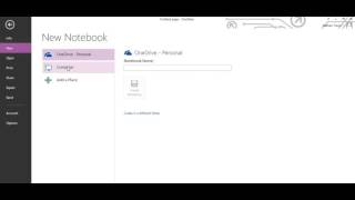 How to create a new Notebook in OneNote