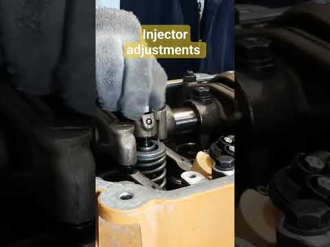 Injector adjustment C13 #caterpillar #generator #enginerebuilding
