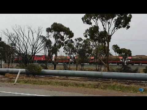 MRL IRON ORE TRAIN ENROUTE TO KWINNANA.