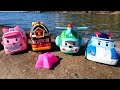 Робокар Поли - игрушечные машинки на пляже - видео для детей 