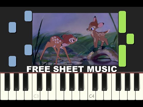 LOVE IS A SONG from BAMBI, Disney, 1942, Piano Tutorial with FREE Sheet Music (pdf)