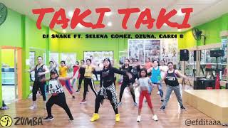 Download lagu TAKI TAKI - DJ Snake, Selena Gomez, Ozuna, Cardi B | ZUMBA CHOREOGRAPHY | Edita Febriana mp3