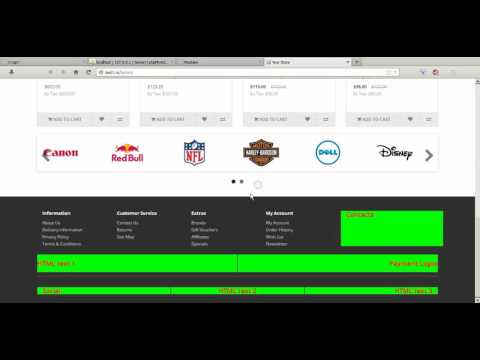Opencart 2x - Social Links, Сontacts, Payment Logos, HTML in Footer