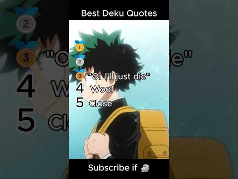 BEST DEKU QUOTES #mha#deku#bnha#anime#animememes#fyp#shorts#viral#funny#rankings#manga
