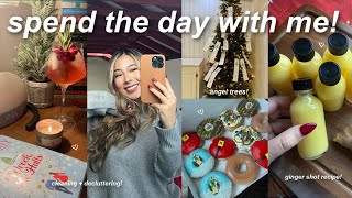 DAY IN MY LIFE! 🍒angel tree shopping, life reset, ginger shots at home, & cozy holiday reading!