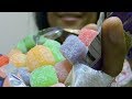 ASMR Eating Warheads Chewy Cubes Dollar Tree ScorpioAnnYT