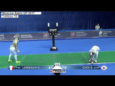 FE F S Individual Moscow RUS Grand Prix 2017 T16 04 green CHOI KOR vs LEMBACH FRA