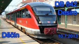 preview picture of video 'Jednotky Desiro DB 642 - Děčín, 10.7.2013'