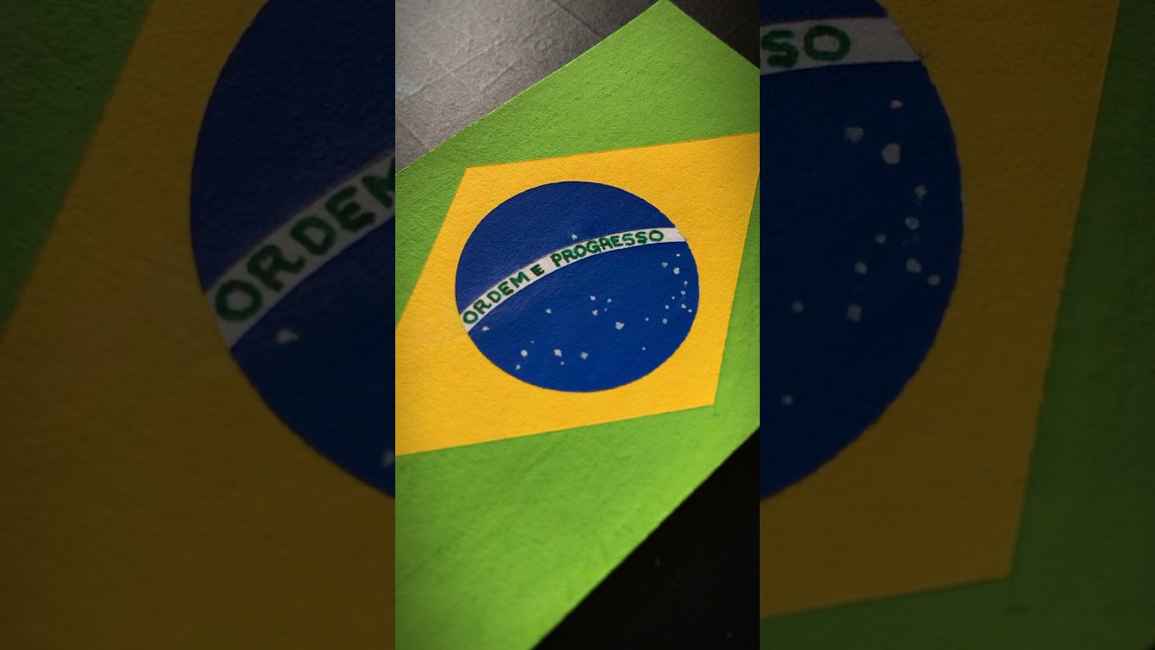 BRAZIL 🇧🇷 Flag Drawing #brasil #flag #posca