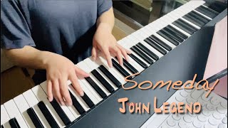 John Legend - Someday (MR, Inst, Karaoke) Piano performance Video [C key]