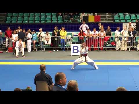Alicia Edin SWEDEN vs Aleksandra Bukowa POLAND - Kata - European Shinkyokushin Championships 2018