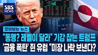 "동맹? 레벨이 달라" 기강 잡는 트럼프 '금융 폭탄' 쥔 유럽 "미장 나락 보낸다?" / SBS / 모아보는 뉴스