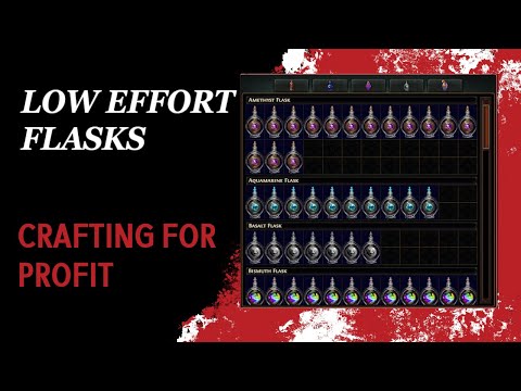 Path Of Exile - Crafting for profit [EP1] - Low effort flask crafting!