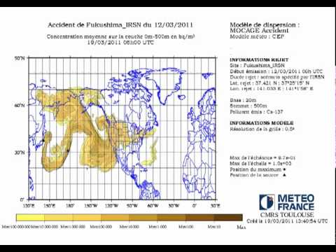 Model of the dispersion of radioactive releases into the atmosphere on a global scale