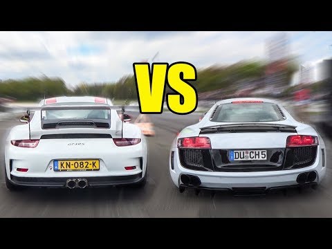 Porsche 911 GT3 RS vs AUDI R8 - DRAG RACE!