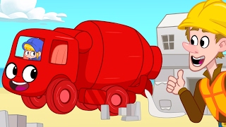 Cement Mixer Morphle Builds Houses! Construction  videos for kids