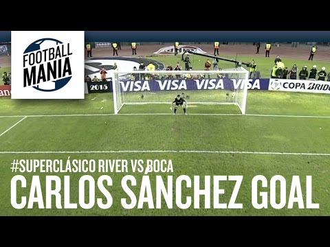 Carlos Sánchez Penalty Goal! River 1x0 Boca - Copa Libertadores 2015