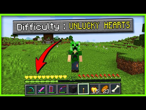 Beating Minecraft With UNLUCKY HEARTS (Hindi) "Lucky Chaos Hearts"