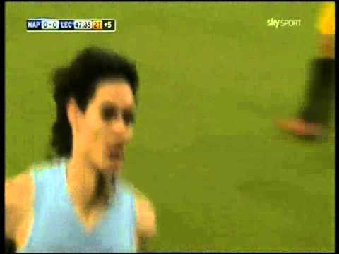 Napoli 1 - 0 Lecce.. Da Grava a Cavani..