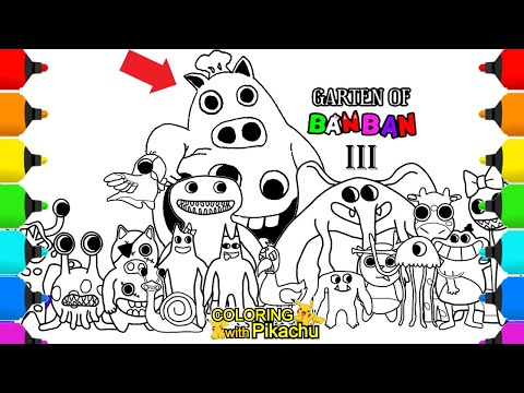 Garten of Banban CHAPTER 3 Coloring pages  How to Color CHEF PIGSTER  Zeus X Crona - Invisible [NCS]