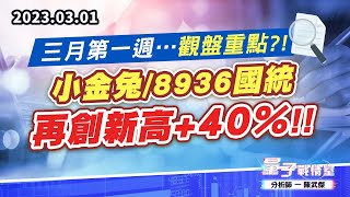 【量子戰情室】#陳武傑 0301 三月第一週…觀盤重點?! 小金兔/8936國統 再創新高+40%!! (圖)