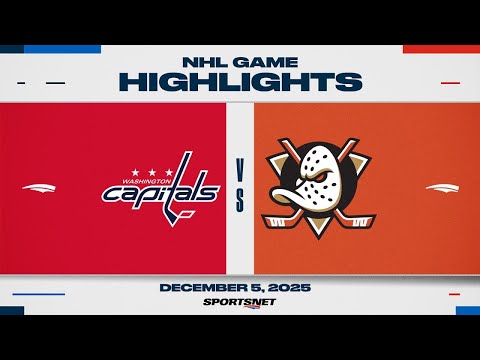NHL Highlights | Capitals vs. Ducks - December 5, 2025