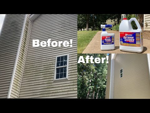 Dirty Siding Cleaned Fast Without Pressure Washer - For $50 - 30 Second Cleaner