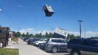 Wind Sends Porta-Potties Flying at Denver Park