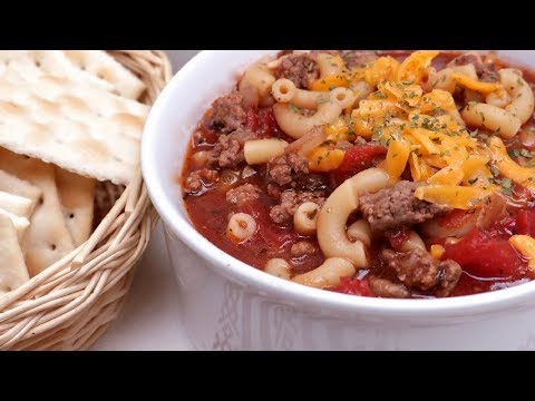 Poor Man's Soup  (Old Fashioned Beef & Macaroni Soup)