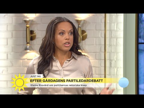 Elaine Eksvärd: ”Partiledarna behöver vara förebilder oavsett politisk tillhöri - Nyhetsmorgon (TV4)