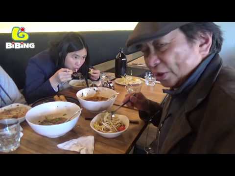 Traditional Lao 'Khao Poon Nam Seen' and 'Khao Piak Moo Krob' Noodle Soups