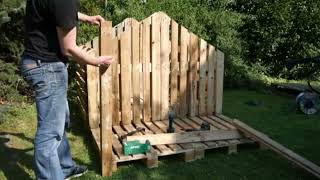 Bauanleitung für Kinderhaus/ Spielhaus aus Holz / Paletten, schnell aufgebaut und preiswert