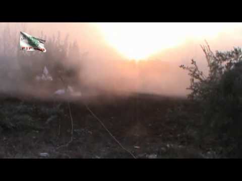 استهداف مقرات النظام في المنطقة الوسطى بصاروخ محلي الصنع من قبل اللواء 313 في ريف حمص الشمالي