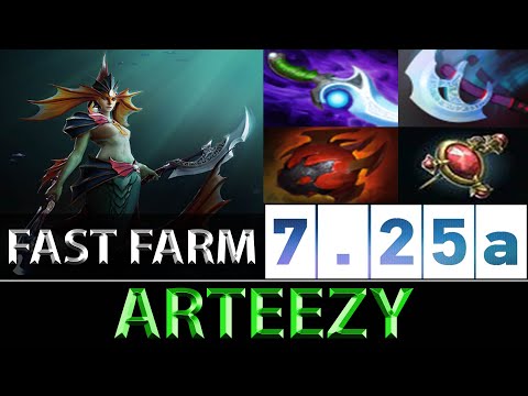 Arteezy [Naga Siren] Fast Farm Machine 821 GPM ► Dota 2 7.25a