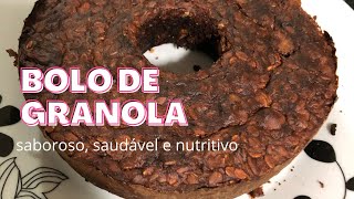 BOLO DE GRANOLA-  sem TRIGO, sem AÇÚCAR e sem LEITE 😉😋😋