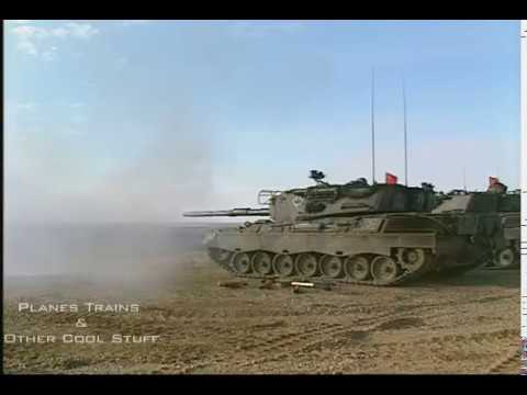 1998, Canadian Leopard 1 Tanks firing, Wainwright, Ab - pure sound