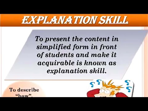 ALL ABOUT EXPLANATON SKILL WITH EXAMPLE , PPT Video