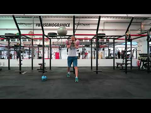 Double kettlebell - Rack split squat