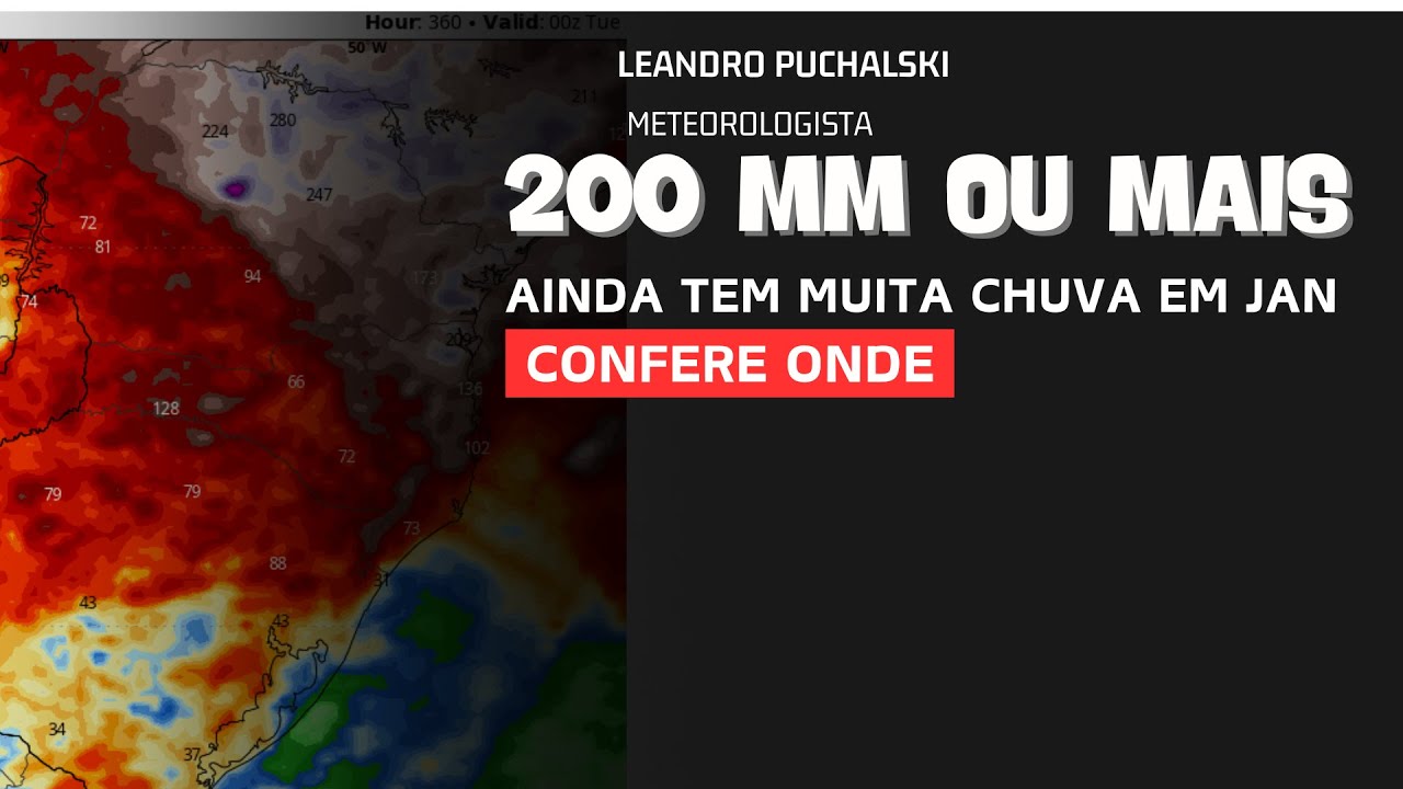 JANEIRO AINDA TERÁ CHUVA VOLUMOSA! CONFERE