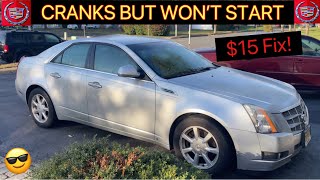 CADILLAC CTS EVAC PURGE VALVE REPLACEMENT - Do this if car does not start after filling up with gas