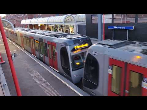 RET metro 5705-5709 aankomst-vertrek station Ambachtsland