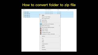 How to convert folder to zip file #shorts