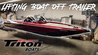 DIY Bass Boat Restoration - Part 3: How To Lift Boat Off Trailer In Garage