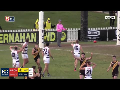 Glenelg's Lachlan Hosie snaps the sealer - Rd 14 Hostplus SANFL Snapshot