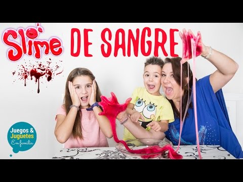 IDEAS FÁCILES PARA HALLOWEEN // slime sin borax de sangre // Juegos y Juguetes en familia