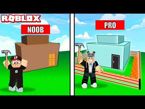 Noob vs Pro Güvenli Ev Kapışması !! - Roblox Build and Battle!