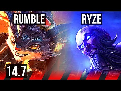 RUMBLE vs RYZE (TOP) | 600+ games, Legendary, 12/3/7, Rank 11 Rumble | NA Challenger | 14.7