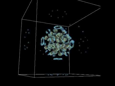 基礎理工学科 Gray Scott model in 3D space #chaos #reactiondiffusion