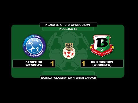 14. KOLEJKA, SPORTING WROCŁAW 1:1 KS BROCHÓW, 25.03.2018, SKRÓT